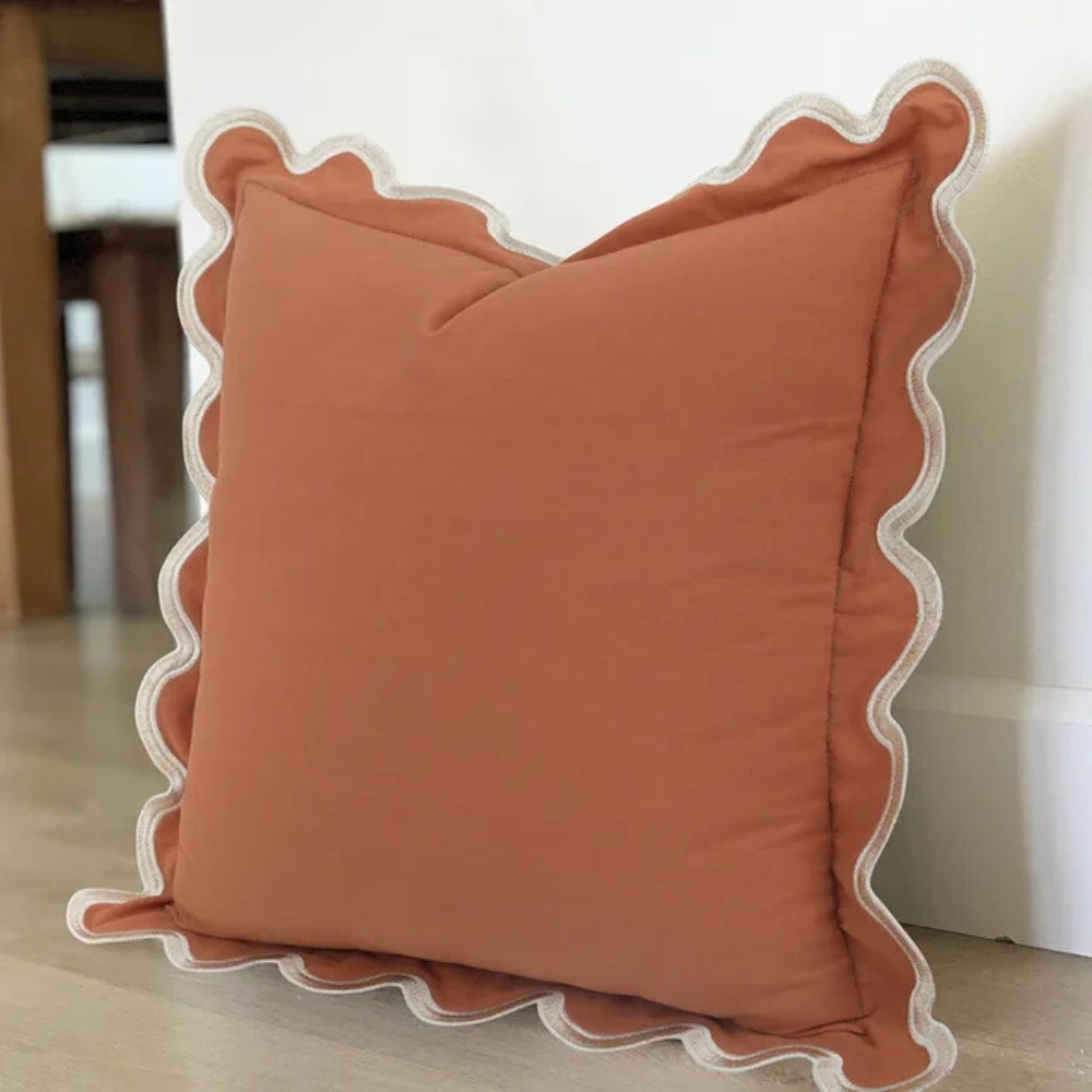 Lisslune | Wave Edge Cotton Cushion Cover