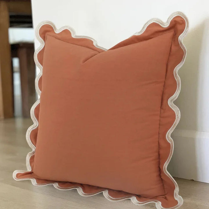 Lisslune | Wave Edge Cotton Cushion Cover
