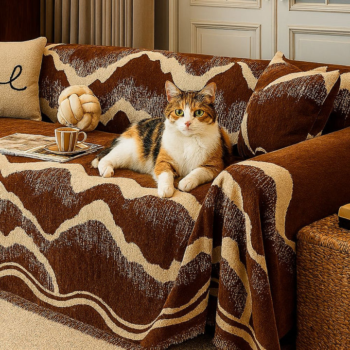 Lisslune | Wavescape Chenille Sofa Cover