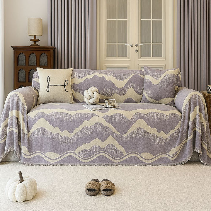 Lisslune | Wavescape Chenille Sofa Cover