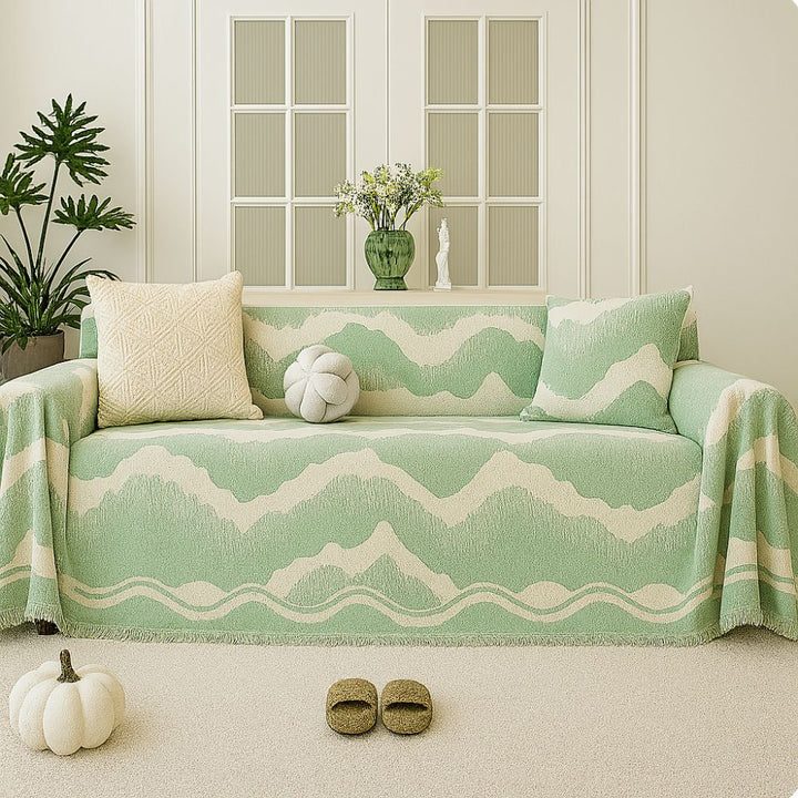 Lisslune | Wavescape Chenille Sofa Cover