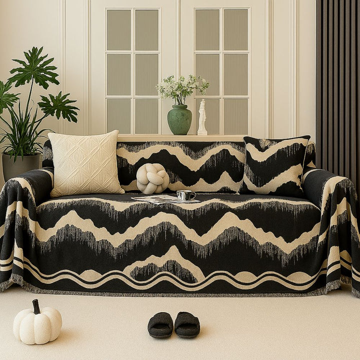 Lisslune | Wavescape Chenille Sofa Cover
