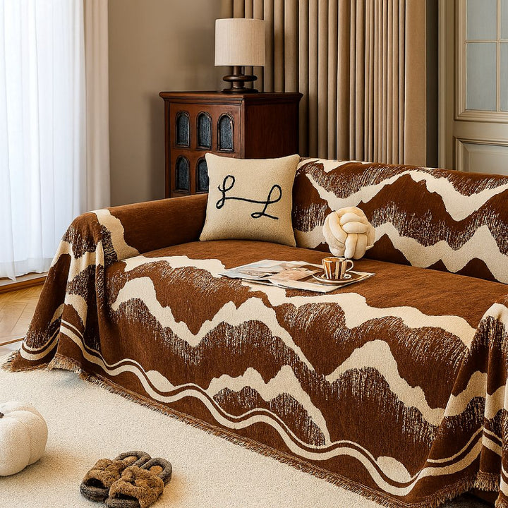 Lisslune | Wavescape Chenille Sofa Cover