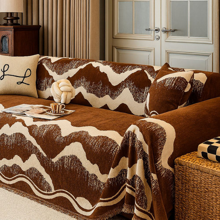 Lisslune | Wavescape Chenille Sofa Cover
