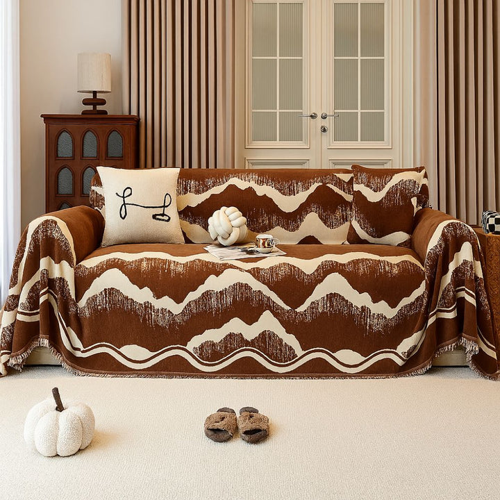 Lisslune | Wavescape Chenille Sofa Cover