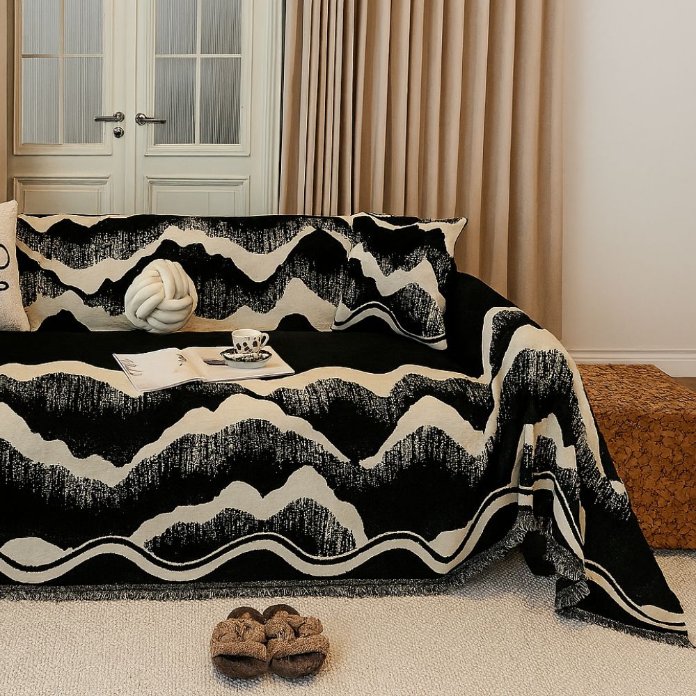 Lisslune | Wavescape Chenille Sofa Cover