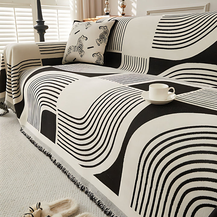 Lisslune | Wavy Stripe Boho Sofa Cover