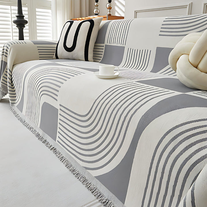 Lisslune | Wavy Stripe Boho Sofa Cover