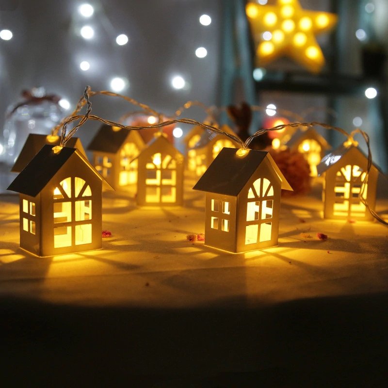 Lisslune | 10-piece LED string light house Christmas