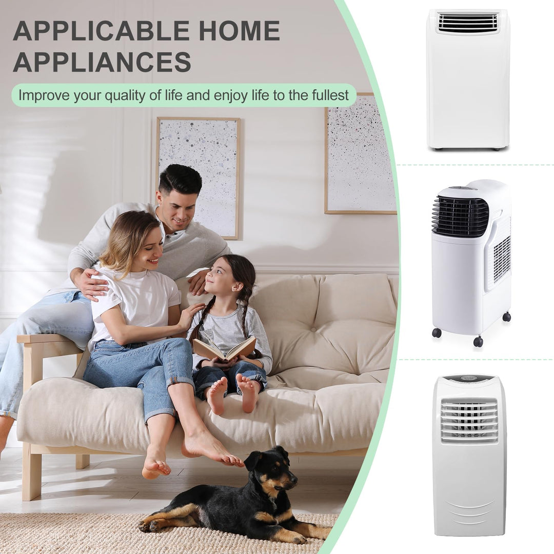 Lisslune | Window Seal for Air Conditioner 500cm, Window Seal for Mobile Air Conditioners with Zipper, Attachment Straps, Adhesive Tape, Suitable for Portable Air Conditioners (Pipe not included)