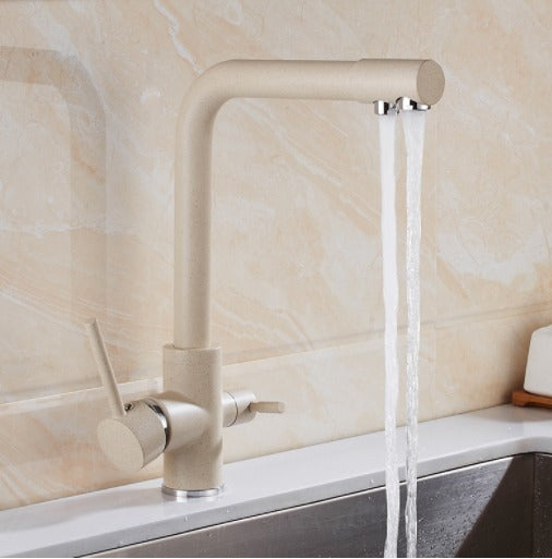 Lisslune | Filtered Water Kitchen Faucet Double Handle Faucet