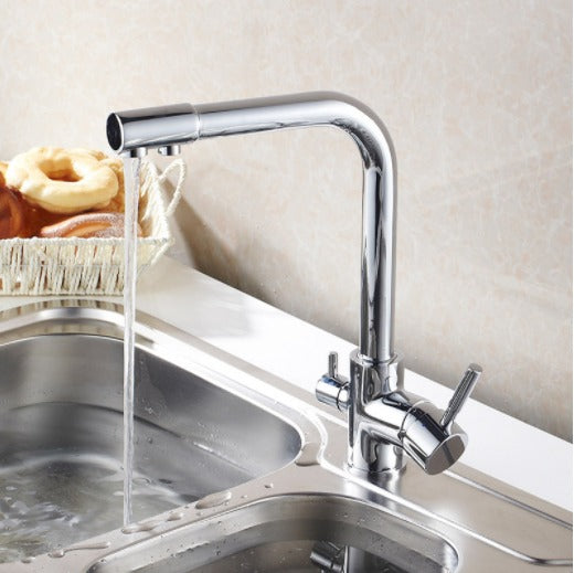 Lisslune | Filtered Water Kitchen Faucet Double Handle Faucet