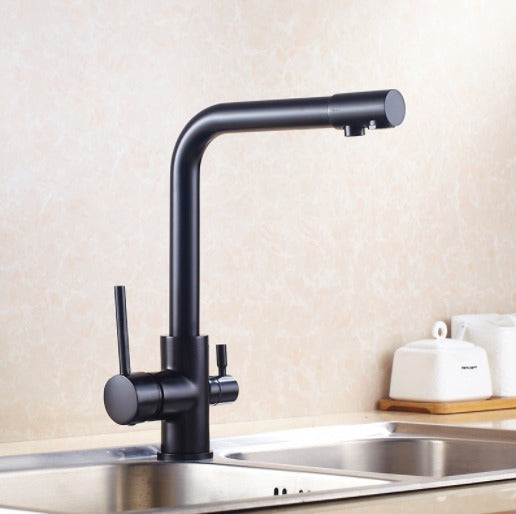 Lisslune | Filtered Water Kitchen Faucet Double Handle Faucet
