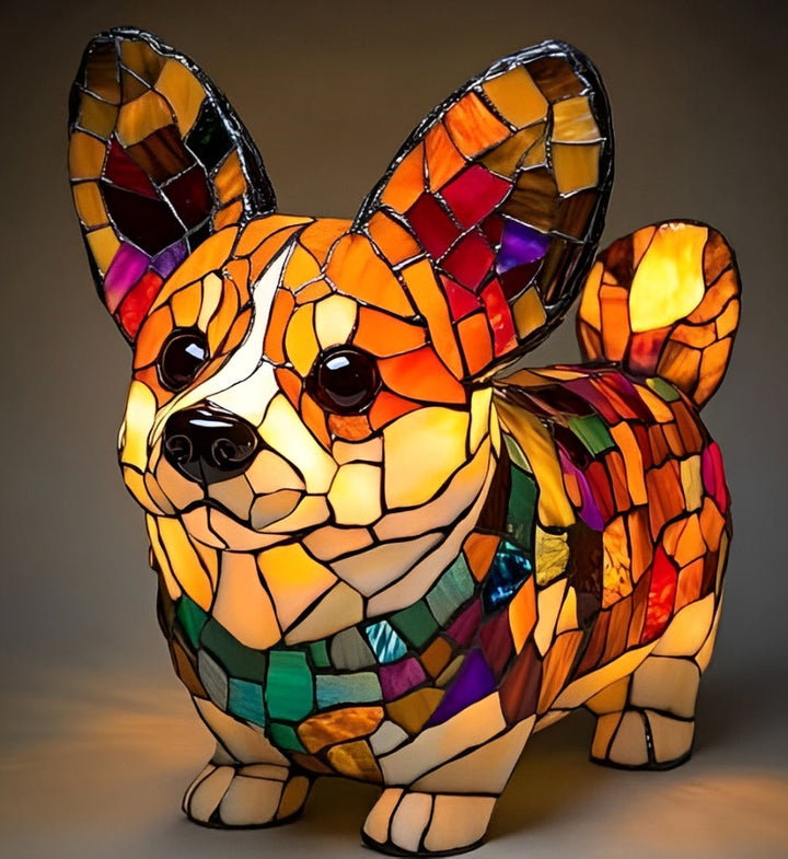 Lisslune | GlowPaw Dog Tribute Lamp – Handmade Acrylic Night Light for Dog Lovers (USB Powered)