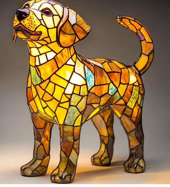 Lisslune | GlowPaw Dog Tribute Lamp – Handmade Acrylic Night Light for Dog Lovers (USB Powered)
