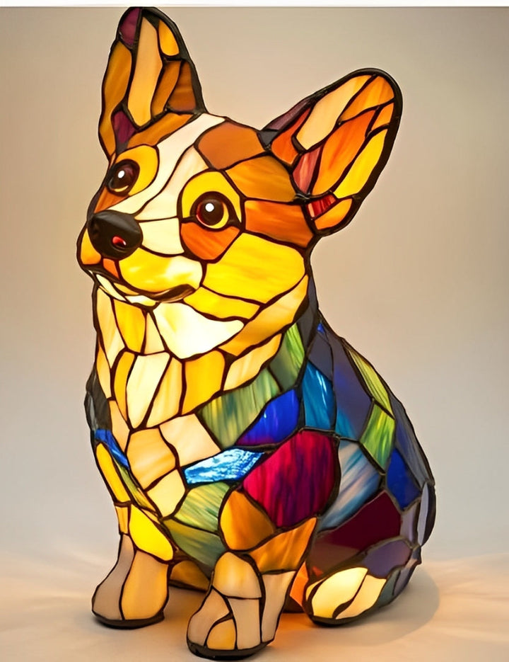 Lisslune | GlowPaw Dog Tribute Lamp – Handmade Acrylic Night Light for Dog Lovers (USB Powered)