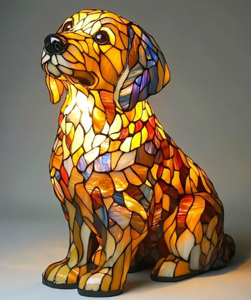 Lisslune | GlowPaw Dog Tribute Lamp – Handmade Acrylic Night Light for Dog Lovers (USB Powered)