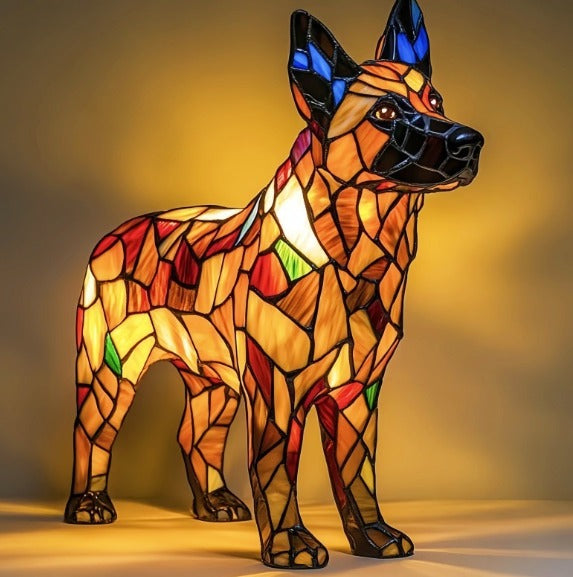 Lisslune | GlowPaw Dog Tribute Lamp – Handmade Acrylic Night Light for Dog Lovers (USB Powered)
