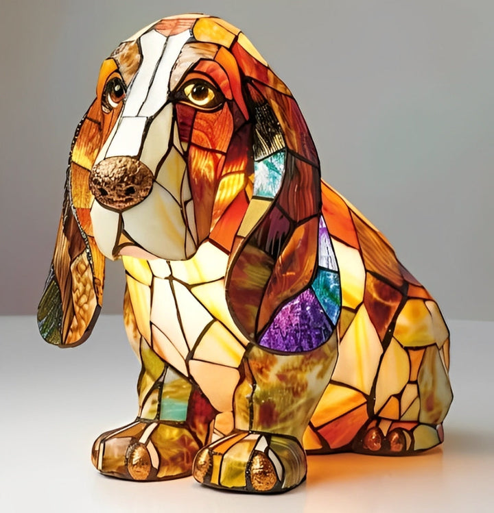 Lisslune | GlowPaw Dog Tribute Lamp – Handmade Acrylic Night Light for Dog Lovers (USB Powered)