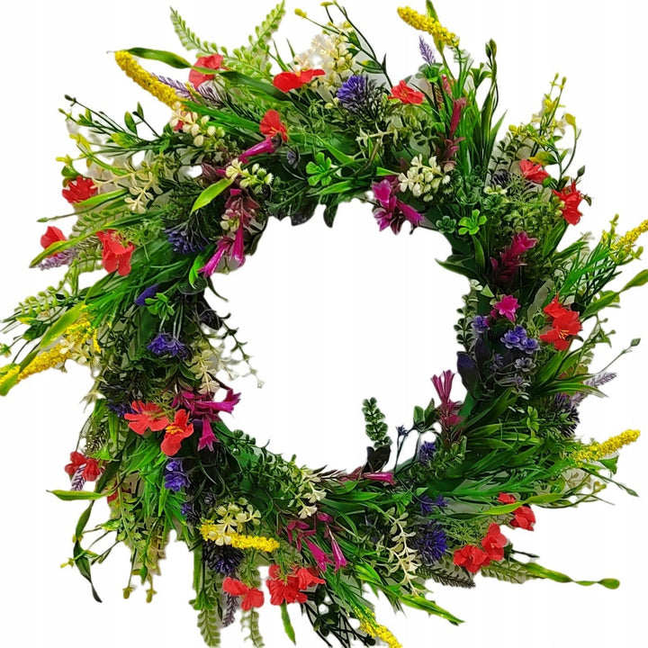 Lisslune | Spring Sun Flower Crown for Door – Handmade with Eucalyptus and Silk Flowers