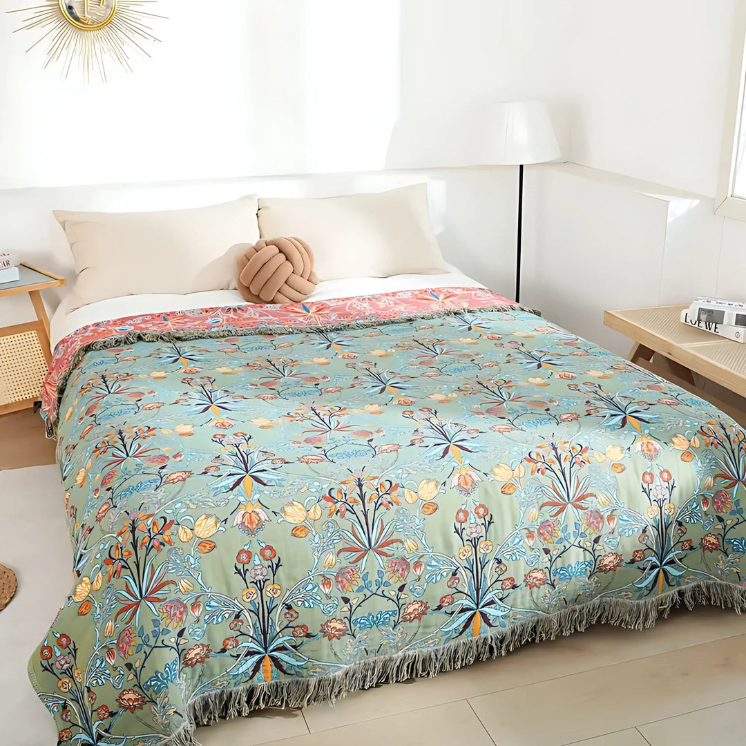 Lisslune | Wild Petal Pure Cotton Reversible Blanket