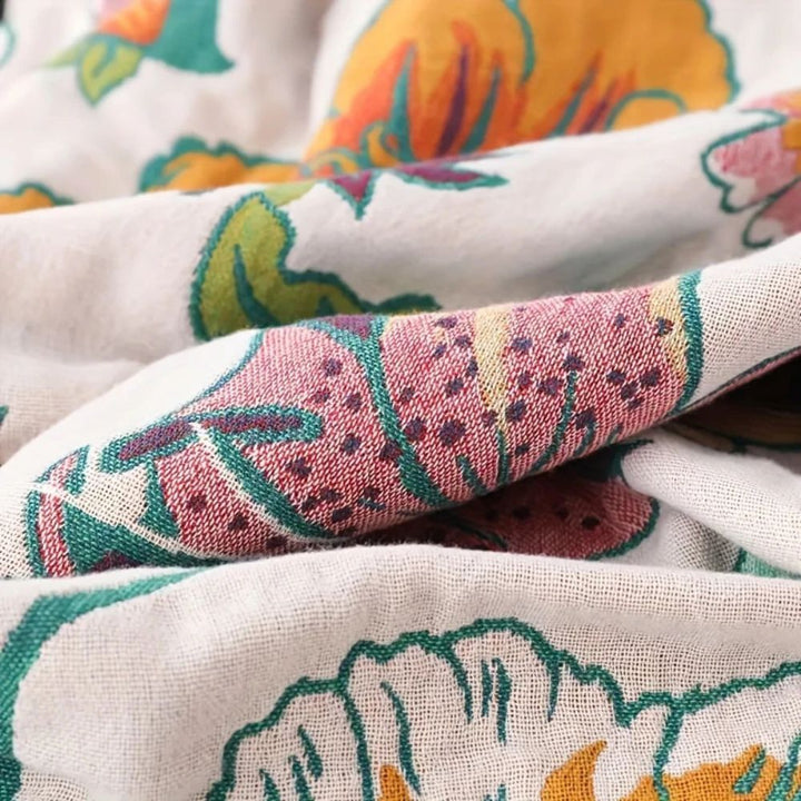 Lisslune | Wildflower Botanical Reverie Cotton Blanket