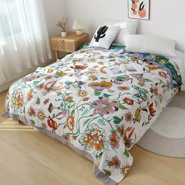 Lisslune | Wildflower Botanical Reverie Cotton Blanket