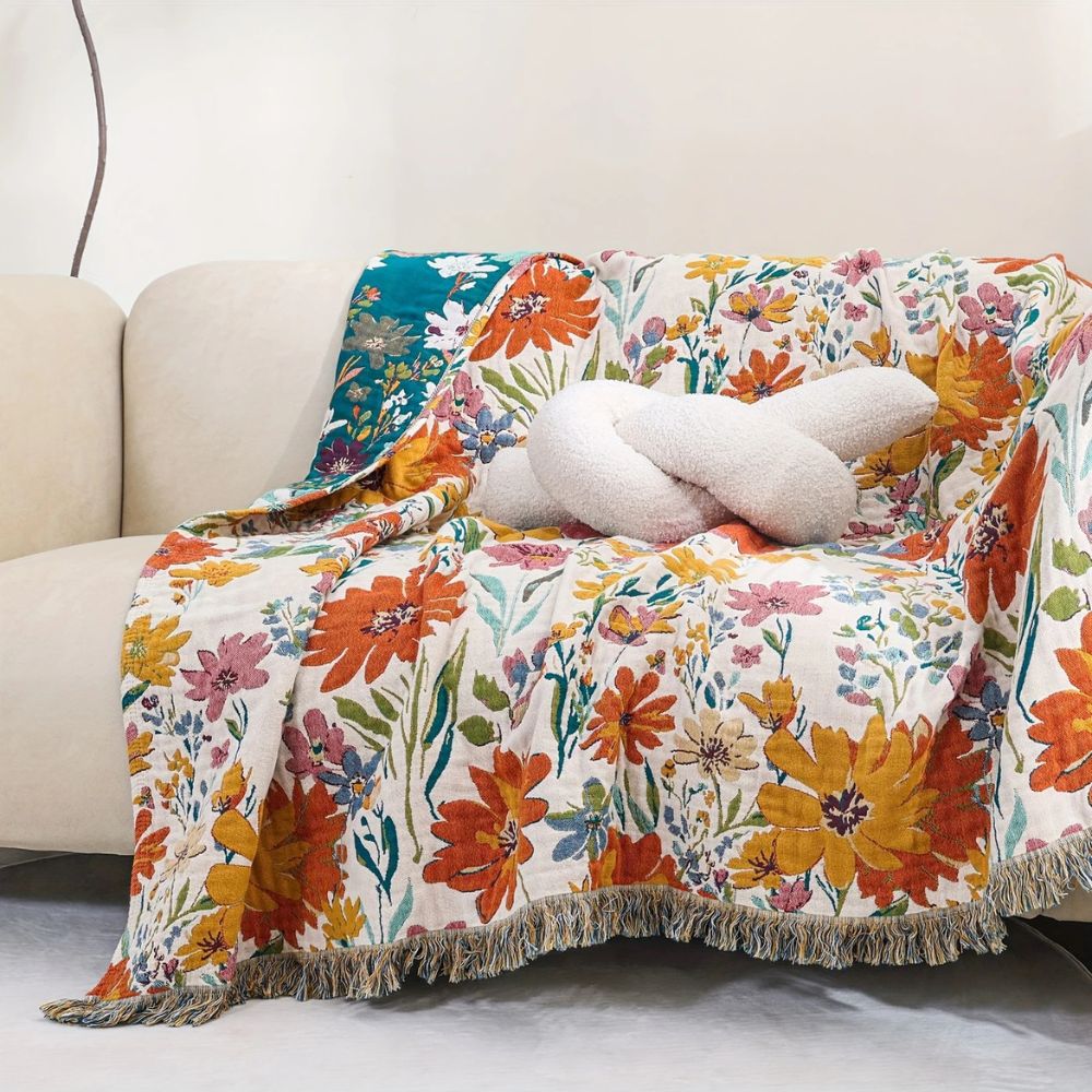Lisslune | Wildflower Garden Cotton Blanket