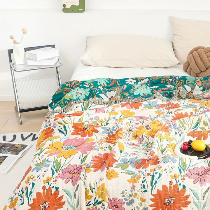 Lisslune | Wildflower Garden Cotton Blanket