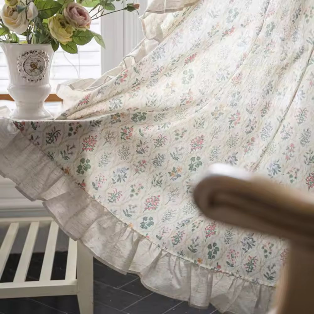 Lisslune | Wildflower Lace Ruffle Curtain