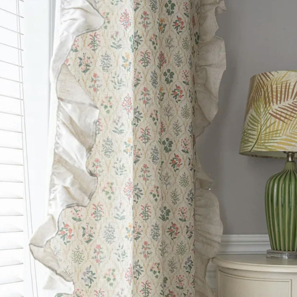 Lisslune | Wildflower Lace Ruffle Curtain