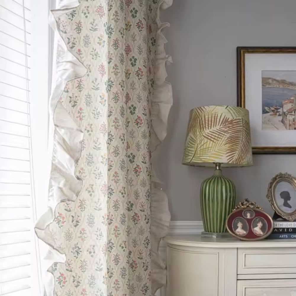 Lisslune | Wildflower Lace Ruffle Curtain