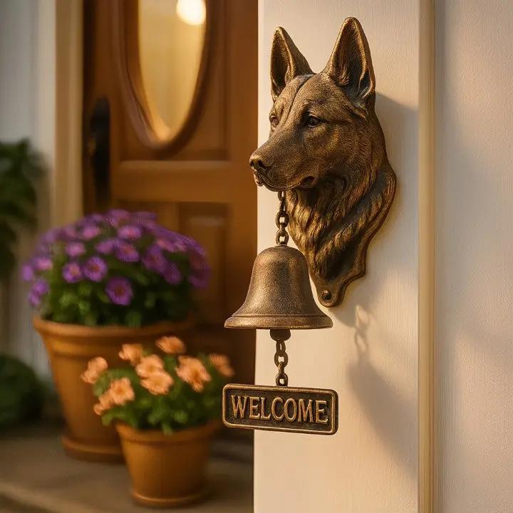 Lisslune | Welcome Bell HerderKlank – Handmade Cast Iron Doorbell with Dog