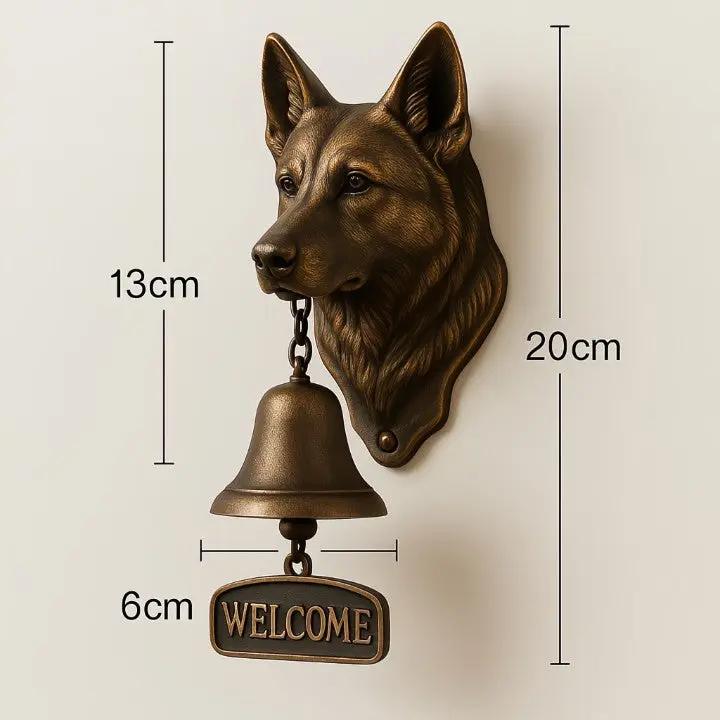 Lisslune | Welcome Bell HerderKlank – Handmade Cast Iron Doorbell with Dog