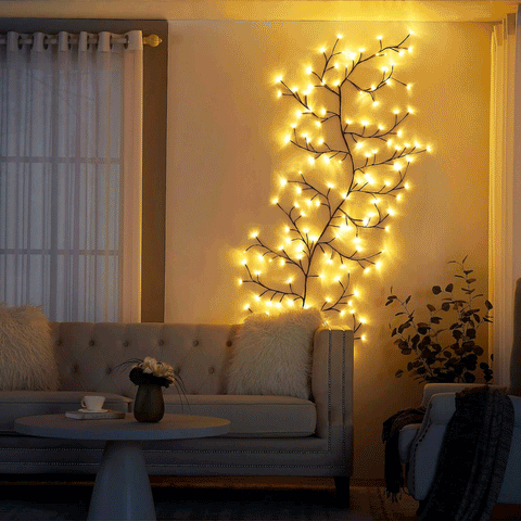 Lisslune | Wine LED Garden String Lights – 144 flexible LEDs with 8 modes for indoor and outdoor use