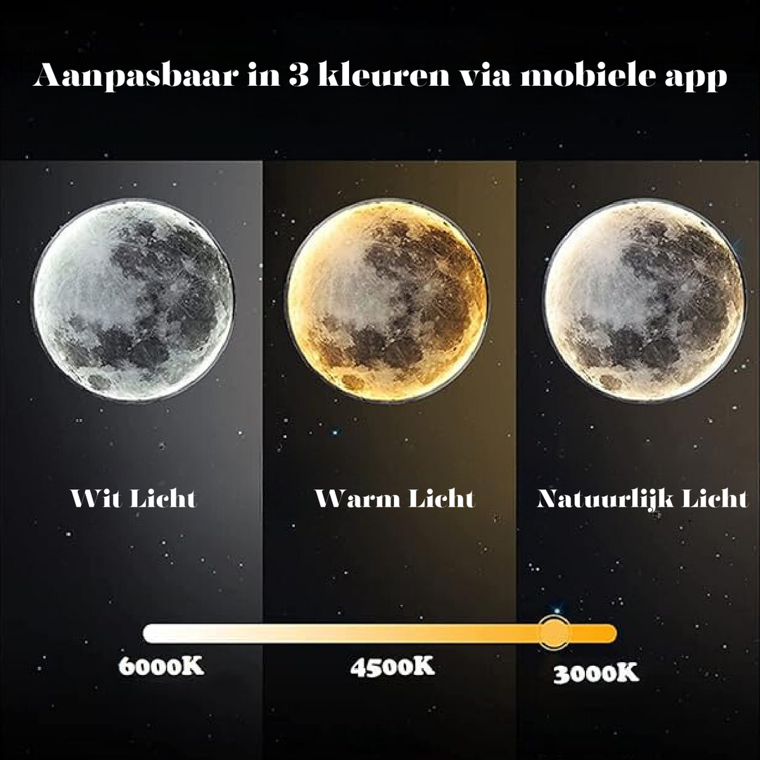 Lisslune | LunaGlow – Adjustable Moon Wall Light with LED Ambience