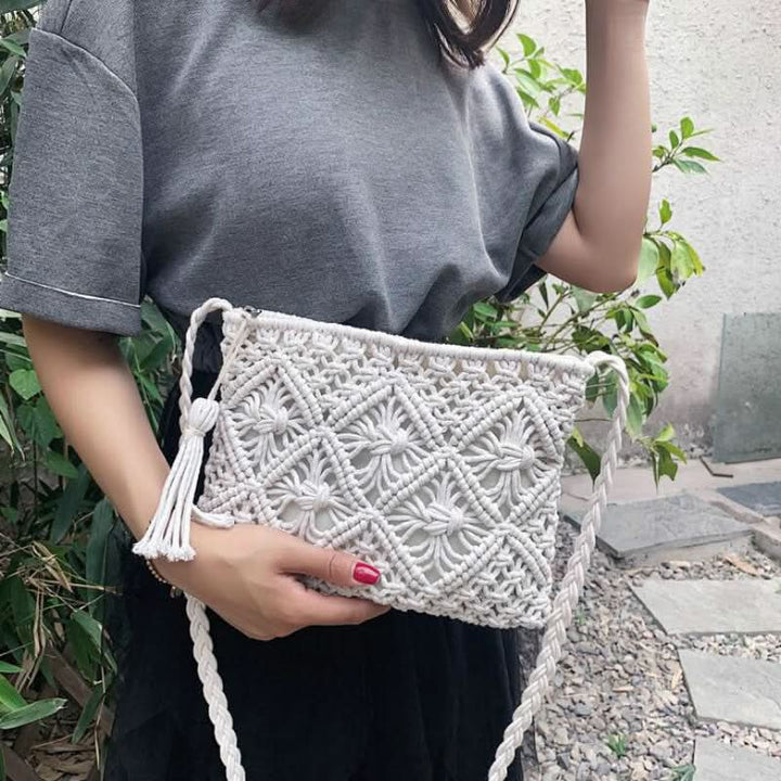 Lisslune | Woven Shoulder Bag for Women – Summer Boho Style