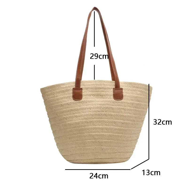 Lisslune | Basket Shoulder Bag for Women – Woven Design – practical and spacious – versatile carrying options – Wall Clock