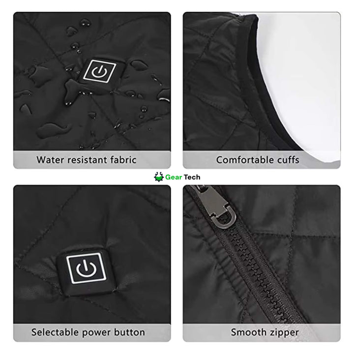 Lisslune | Women's Heated Gilet | 9 Heating Zones, Customisable Heat Settings & Lightweight Design for Cold Weather Activities
