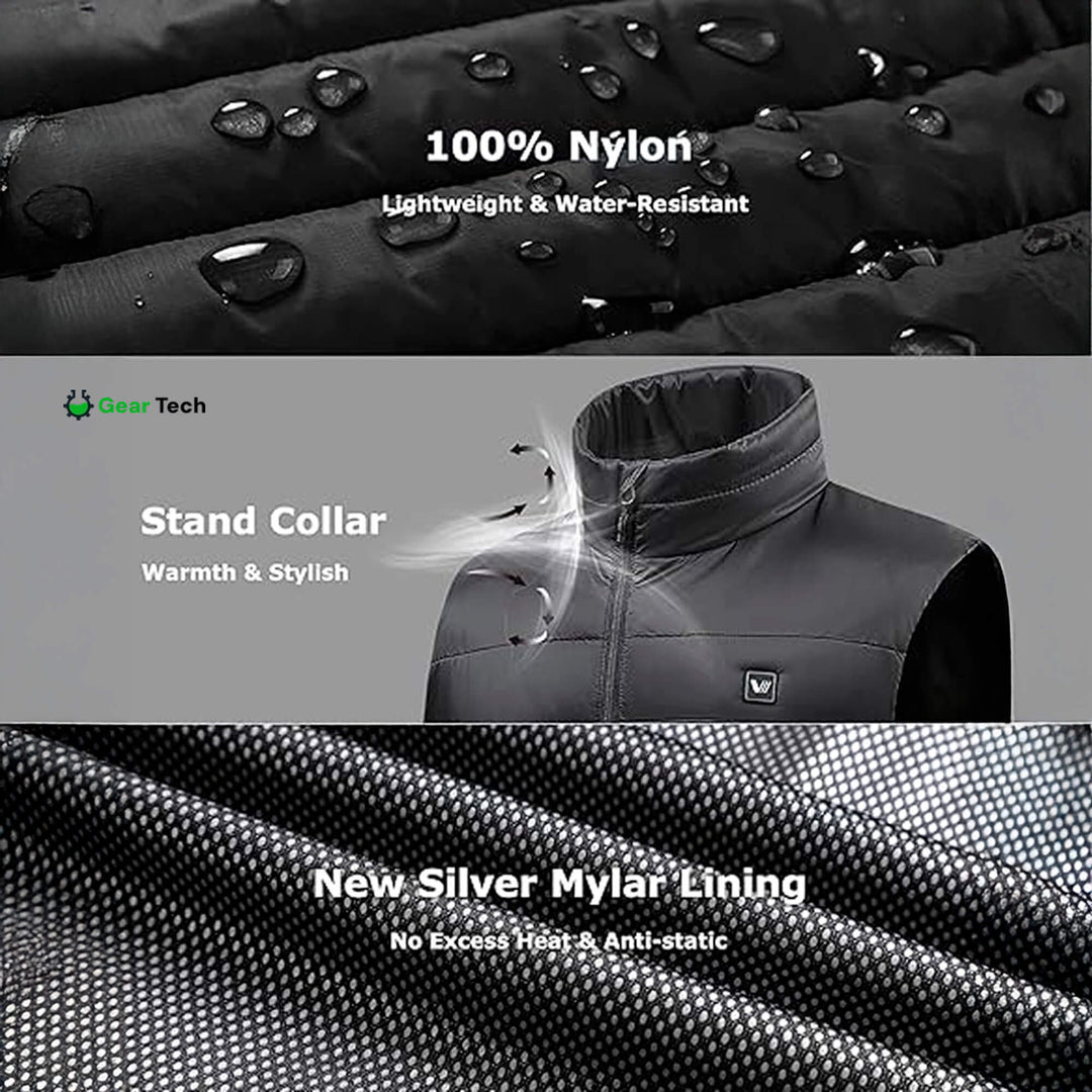 Lisslune | Women's Heated Gilet | 9 Heating Zones, Customisable Heat Settings & Lightweight Design for Cold Weather Activities