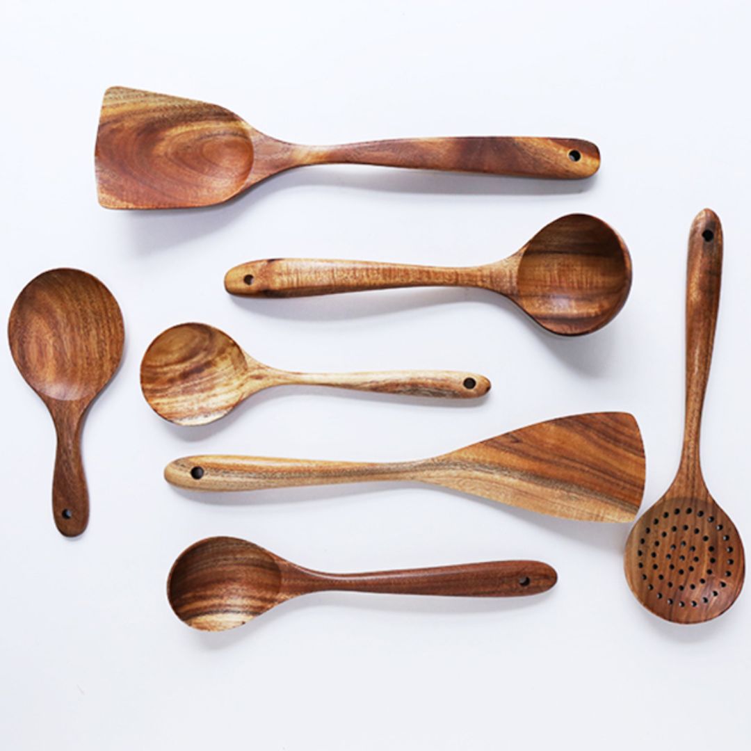 Lisslune | Wood Cooking Utensils Set