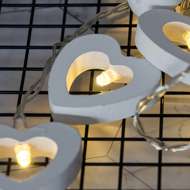 Lisslune | Wooden Heart String Lights