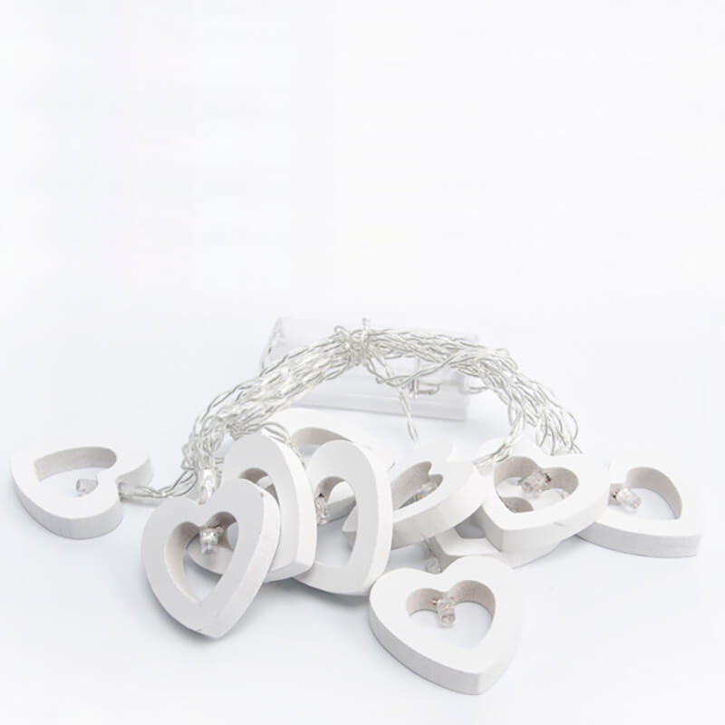 Lisslune | Wooden Heart String Lights