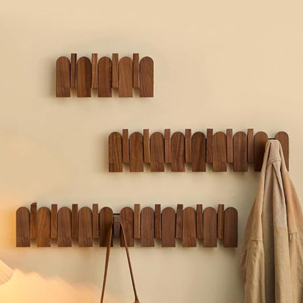 Lisslune | Piano Wooden Hook Wall Coat Rack