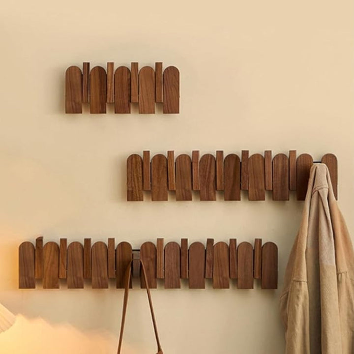 Lisslune | Piano Wooden Hook Wall Coat Rack
