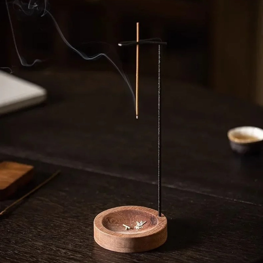Lisslune | Wooden Incense Burner with Metal Holder