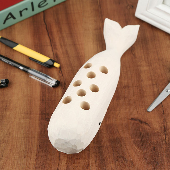 Lisslune | Wooden Whale Creative Pen Holder