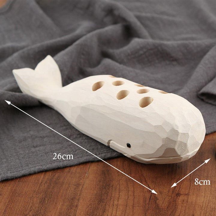 Lisslune | Wooden Whale Creative Pen Holder