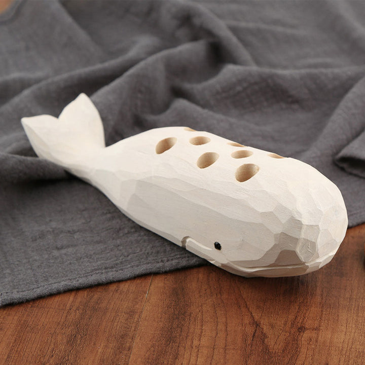 Lisslune | Wooden Whale Creative Pen Holder