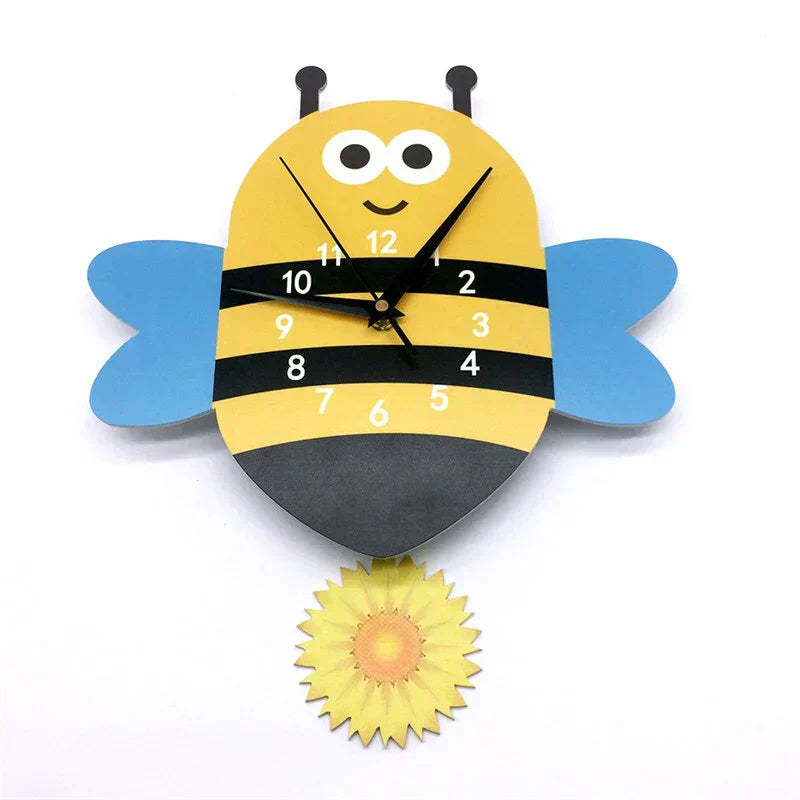 Lisslune | Wall Clock - ZooTime - Cute Animal Design - Perfect for Children's Room